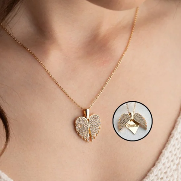 14 Ayar Altın Kaplama Özelleştirilebilir Kalp Kolye